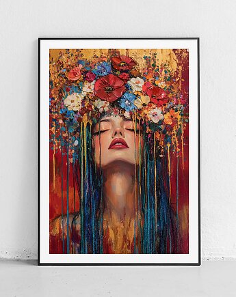 Plakat Kwiatowy deszcz emocji, Harvest Maison