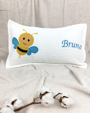 Personalizowany prezent dla dziecka - imienna poduszka z pszczółką, Enitka Sweet Baby Room