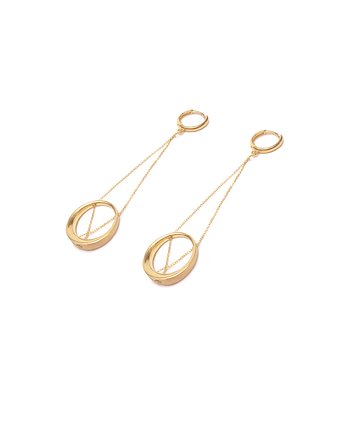 Kolczyki srebrne MINIMAL earrings MAXI / gold, Filimoniuk