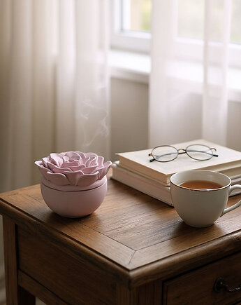 Inspirowana zapachem YSL-Świeca sojowa w różowym gipsie PINK SILENCE, Oyka Candle