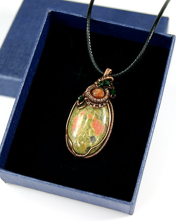 Wisiorek z unakitem, Blue Pearl Art