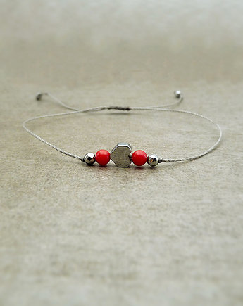 Delikatna bransoletka serce i koral, galeria nuit