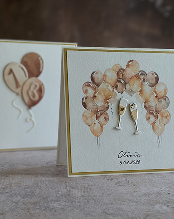Zestaw prezentowy na 18 urodziny / Kartka i pudełko BE HAPPY, BH 20G, Anna Art and Crafts