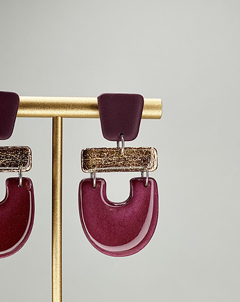 Azteckie śliwkowe kolczyki, Clayee