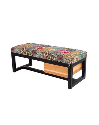 Ławka Pufa Tapicerowana  Stal LGMS-1, EMRA WOOD DESIGN