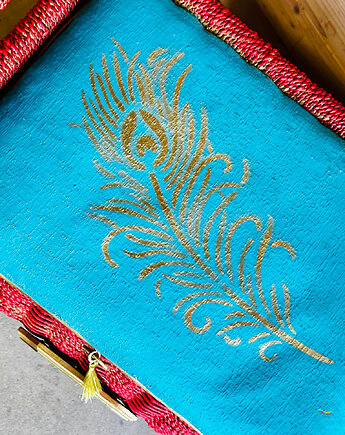 Wiklinowe siedzisko ze schowkiem do przedpokoju, sypialni, boho, półka GRATIS, Monique Art