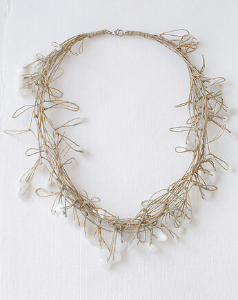 Kwarc lodowy Naszyjnik lniany, galeria nuit