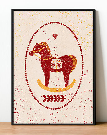 Plakat Fine Art giclee KOLOROWY JARMARK. KONIK, ma illustories