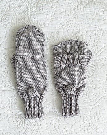 Damskie rękawiczki Flap z klapką z merynosa, MonDu