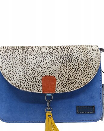 Torebka klasyczna damska zamszowa odpinany chwost brelok OLIVKA, Olivka Warsaw