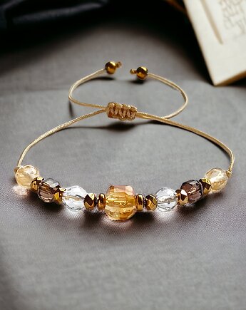 DOBROBYT - amulet - cytryn,kwarc dymny,kryształ górski, kaktusia