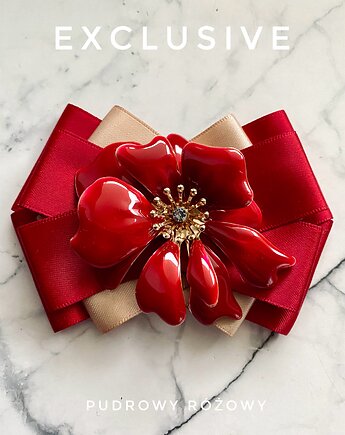 Brosza  z niesamowitym unikatowym  Kwiatem 3d    NEW, Pudrowy Różowy