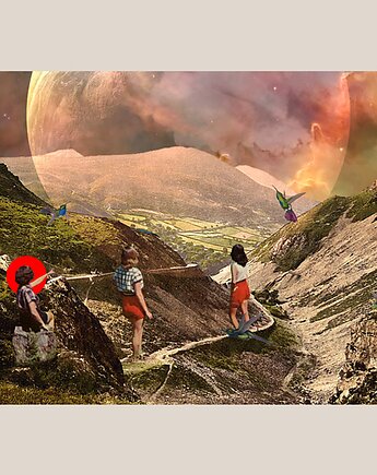 Plakat - Dolina pytań, hint of time collage studio