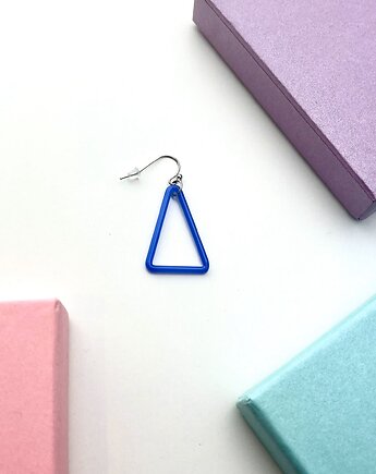 Kolczyk TRI - niebieski trójkąt ze szkła, Gaf Studio