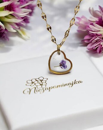 Naszyjnik złoty Smagliczkowa fioletowa miłość, Lovely Jewellery