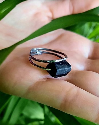 Pierścionek BLACK amulet, ZIĘBA