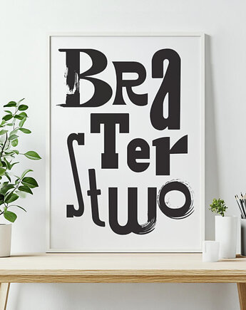 Braterstwo plakat typograficzny 50 x 70 cm, 11 Seconds Studio