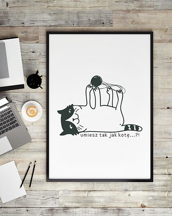 Plakat z kotem z kolekcji: codzienność koteczka, Love Life and Forest