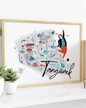 Warszawa Targówek Mapa plakat 70x50 cm, Cyrografik