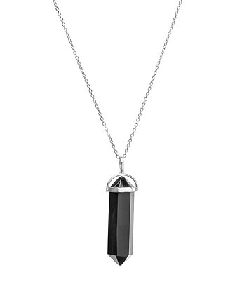 Naszyjnik "Mystical Onyx" ozdobiony dużym kamieniem onyksem- srebro 925, Coccola JEWELLERY