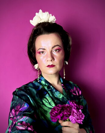 KIMONO turkus / szlafrok / kopertowa sukienka, autorski wzór 100% wiskoza, NAWROTANKA