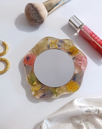 Lusterko kieszonkowe Małe z suszonymi kwiatami, FantasticJewelry