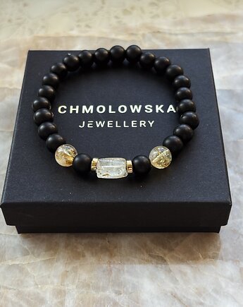 Bransoletka męska Cytryn i Onyks, Chmolowska Jewellery