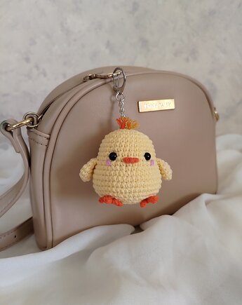 Brelok kurczaczek, Brelok kura dla dziecka, Brelok na prezent, EcoToysByNastya