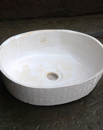 Królowa Śniegu  luksusowa, umywalka ceramiczna biała owalna, Ceramika Nastawka