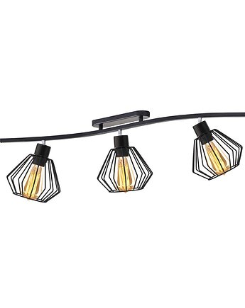 Czarna 3-płomienna lampa sufitowa z regulacją RYGA LOFT, lampy loftowe LYSNE LOFT
