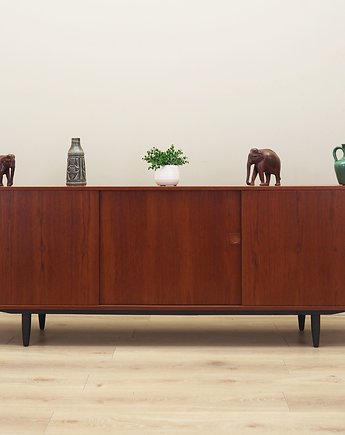Sideboard tekowy, duński design, lata 70, produkcja: Dania, Przetwory design