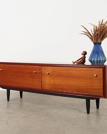 Sideboard tekowy, niemiecki design, lata 70, produkcja: Niemcy, Przetwory design