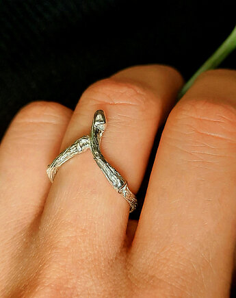 Pierścionek Gałązka rozmiar 14, ZIĘBA