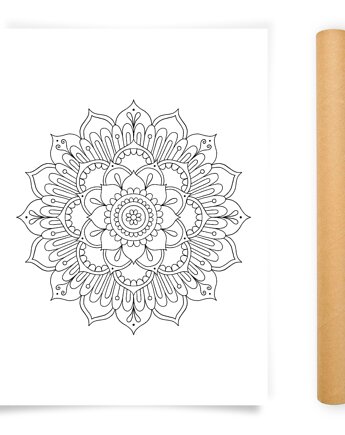 Plakat do Kolorowania Mandala 50x70cm, Anna Grunduls Design