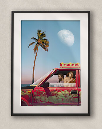 Plakat Miami - Kolaż Fine Art - Dekoracja Ścienna Do Salonu, DAPIDOKA