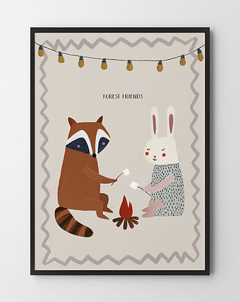 Leśne duo - plakat dziecięcy, HOG STUDIO
