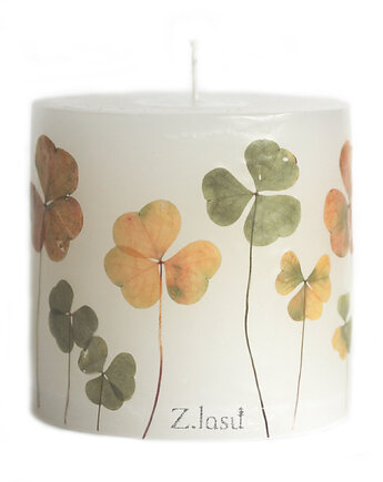 Świeca dekoracyjna lampion z koniczyną, Z lasu