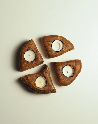 Zestaw dębowych świeczników, I Wood Say