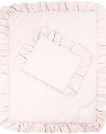 Posciel SG z wypełnieniem Nowordkowa Falbanka Pudrowy róż, Cotton & Sweets