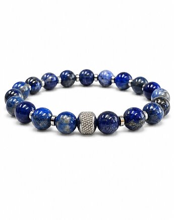 Lapis Lazuli , Stal grawerowana ekskluzywna bransoletka, ARRTIFEX