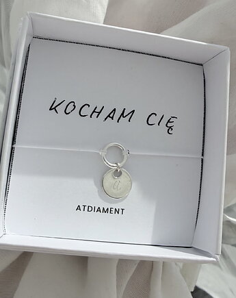 Bransoletka na sznurku z literką personalizowana, ATdiament