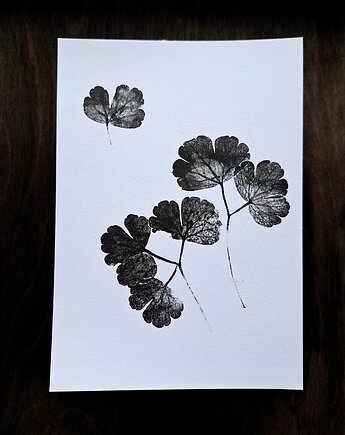 Grafika plakat print roślinny, Wooden Love