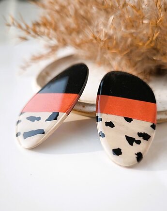 Asymetryczne kolczyki na sztyft MARYLIN, sploteka