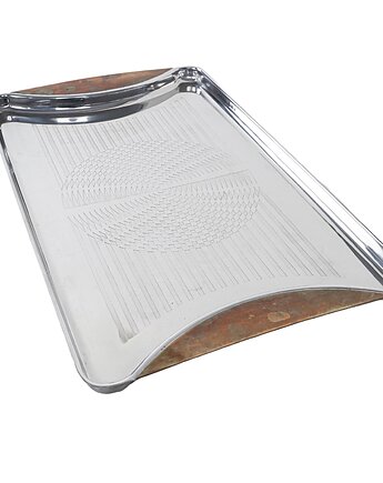 Taca ze stali nierdzewnej, niemiecki design, lata 70, produkcja: GOTTINGHEN, Przetwory design