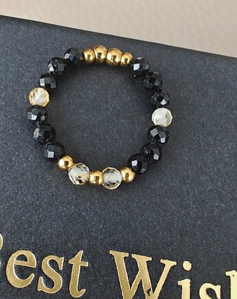 Pierścionek elastyczny turmalin cytryn, NESSING handmade