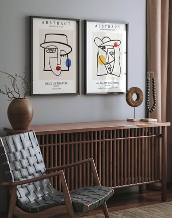 Plakat na ścianę "Abstrakcyjna kobieta" w stylu Picasso A4 (210mm x 297mm), scandiposter