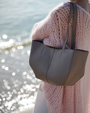 Shopper GINA S taupe szewro GOLD, FABIOLA TOREBKI