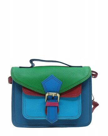 Torebka damska skórzana listonoszka kolorowa rączka regulowany pasek OLIVKA, Olivka Warsaw