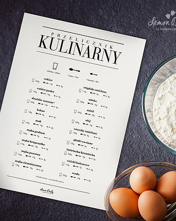 Plakat - Przelicznik kulinarny , lemonducky
