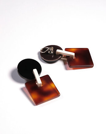 Klipsy Margot w kolorze Dark Tortoise, NINIcoJewelry